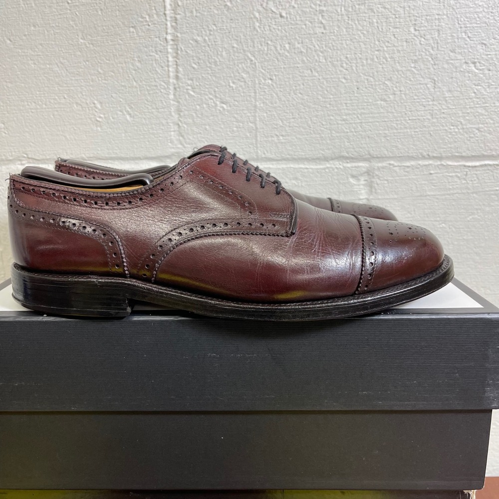 Allen Edmonds Lexington 5171 Brown Leather Cap Toe Oxford Dress Shoes Men's 10 D - Picture 1 of 12